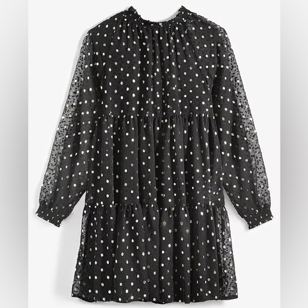 Black Gold Foil Dress